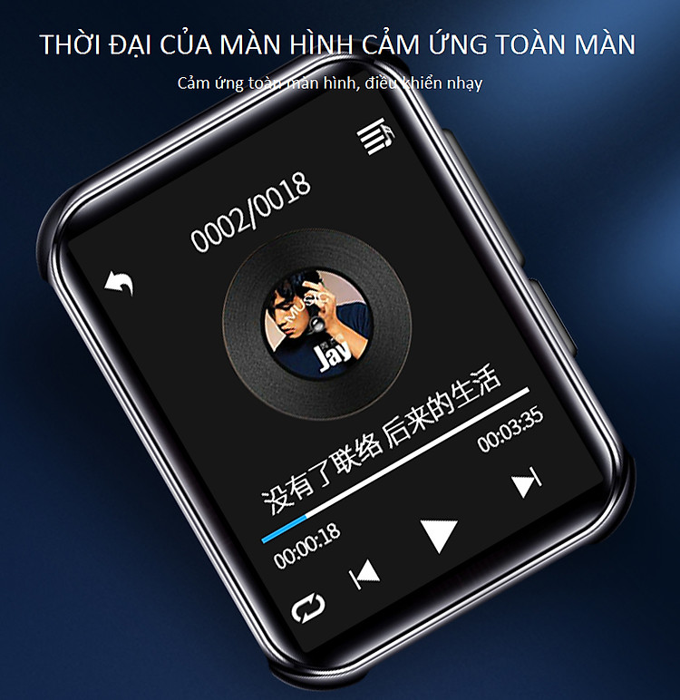 Máy Nghe Nhạc Cảm Ứng Ruizu M9 Có Bluetooth - Hàng Chính Hãng