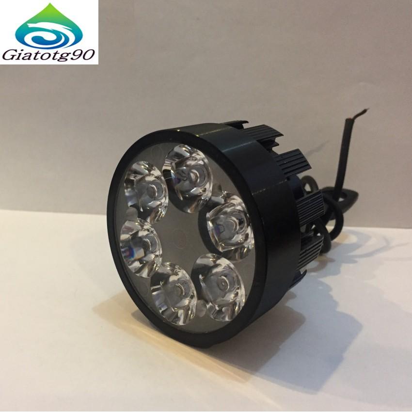 ️️ Đèn Led trợ sáng xe máy gắn chân gương Loại 6 Led 6401