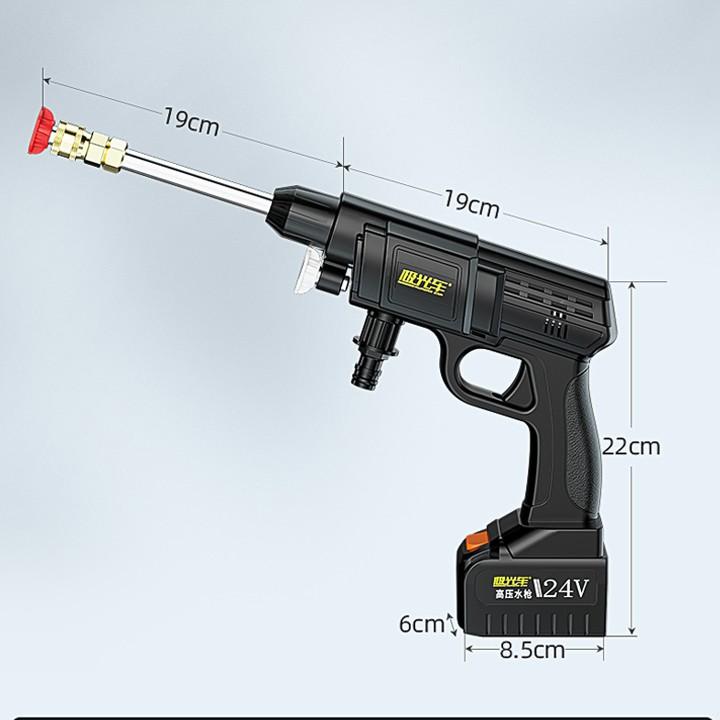 Máy rửa xe áp lực cao cầm tay không dây dùng pin Lithium 48V, bơm piston điều áp 4 xi lanh.