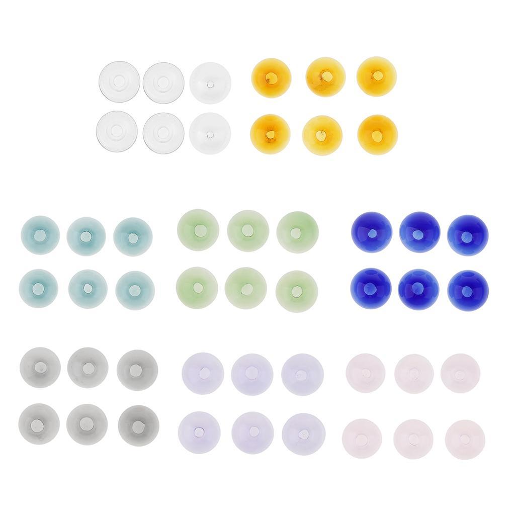 6 Pieces Pack Tiny 16mm Glass Ball Pendant Beads Half Round for Art Jewelry Craft DIY for Earring Dangle Charms Xmas Tree Decor