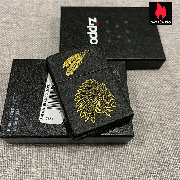 Bật Lửa Zippo 236 Khắc Thổ Dân 05 – Zippo 236.Td05