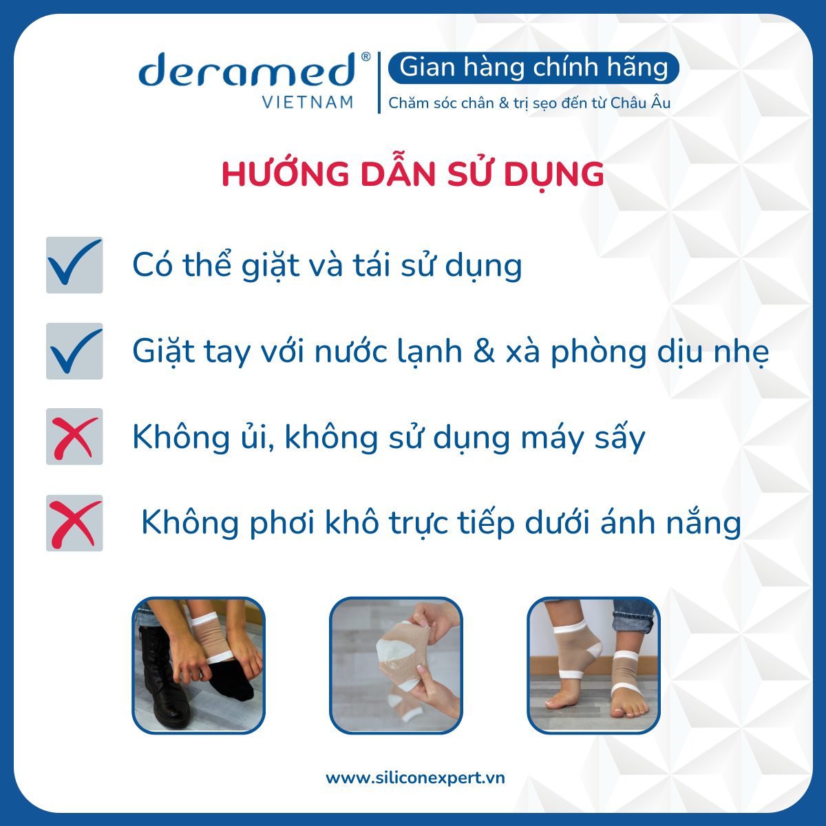 TẤT LÀM MỀM GÓT CHÂN DERAMED DƯỠNG ẨM VÀ LÀM GIẢM TÌNH TRẠNG NỨT NẺ Ở GÓT CHÂN - 1 CẶP CÓ THỂ TÁI SỬ DỤNG - SẢN XUẤT TẠI TÂY BAN NHA