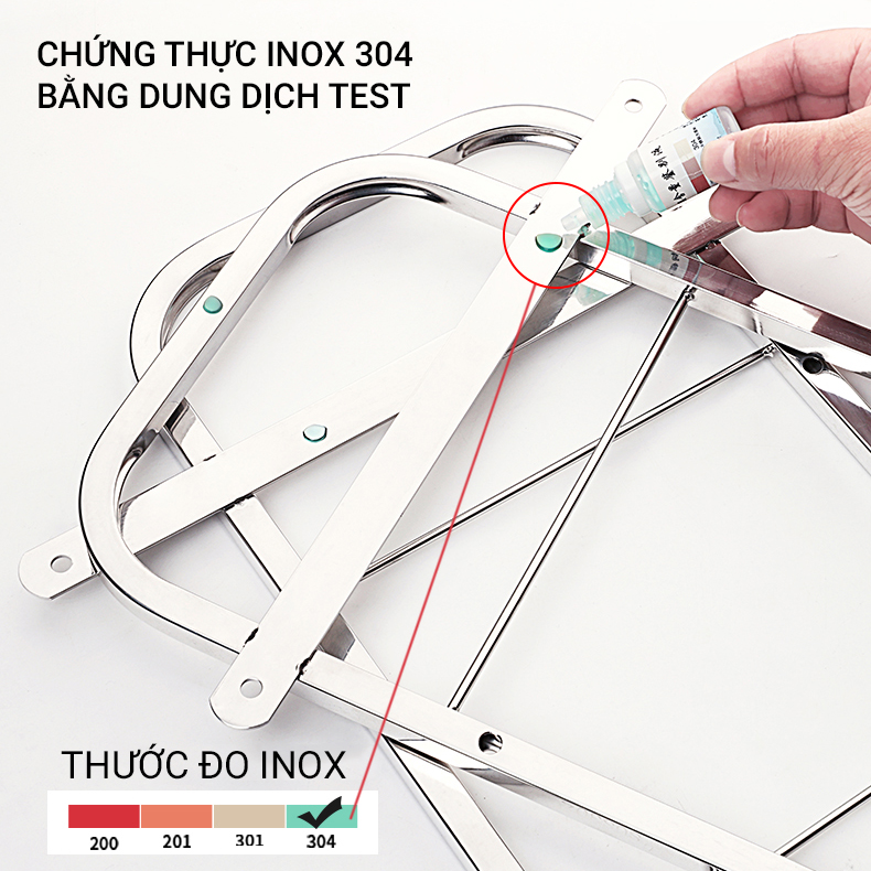 Kệ Để Chén Bát Đĩa INOX 304 kèm khay ráo nước cao cấp VANDO, giá úp bát khô ráo trên bàn bếp