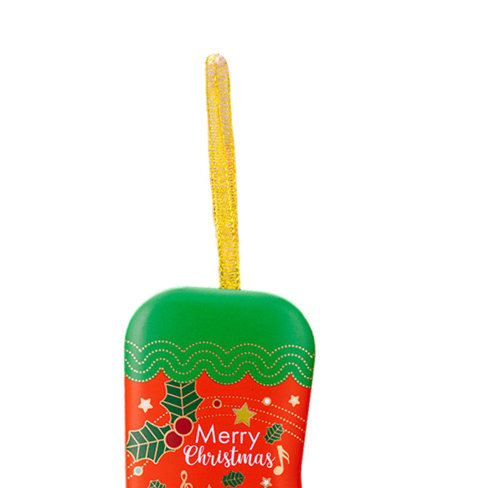 Christmas Tin Box Hanging Gift Box Unique Snack Container Cookie Tin Jar Treat Box for Christmas Tree Festival Party Supplies