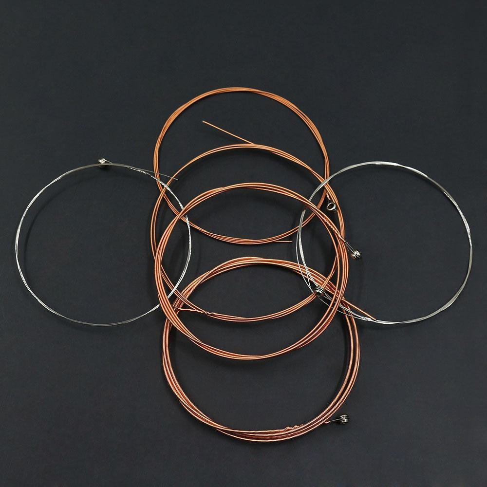 2X Portable 6 Pieces Replacement Guitar Strings Set for Acoustic Guitar Parts