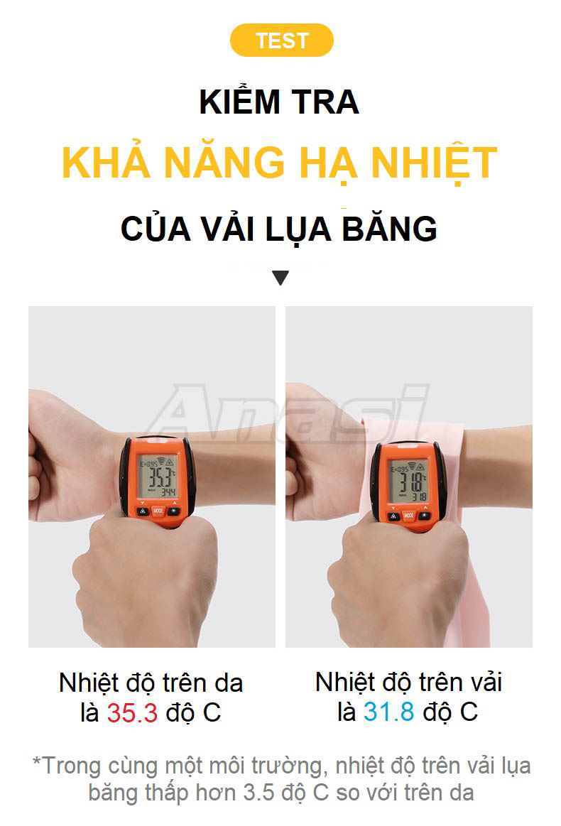 Khẩu trang vải chống nắng trùm kín vai cho nữ - Vải lụa băng cao cấp Anasi GJ634 - Chặn 95% tia UV có hại