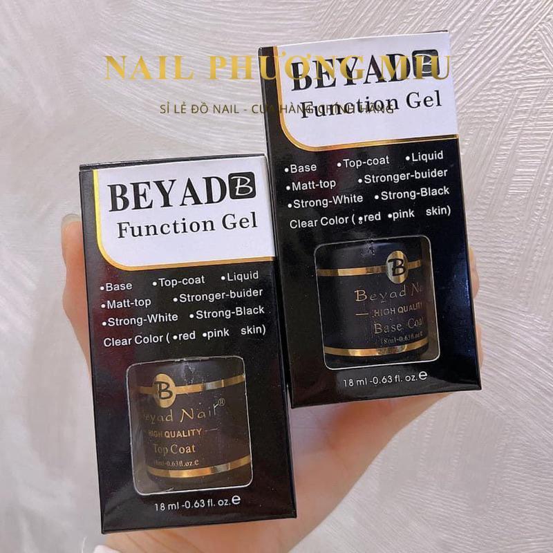 Base Top Beyad Sơn Gel Liên Kết Và Top Phủ Bóng Móng Chai 18ml Làm Nail Bền Đẹp Nữ Women