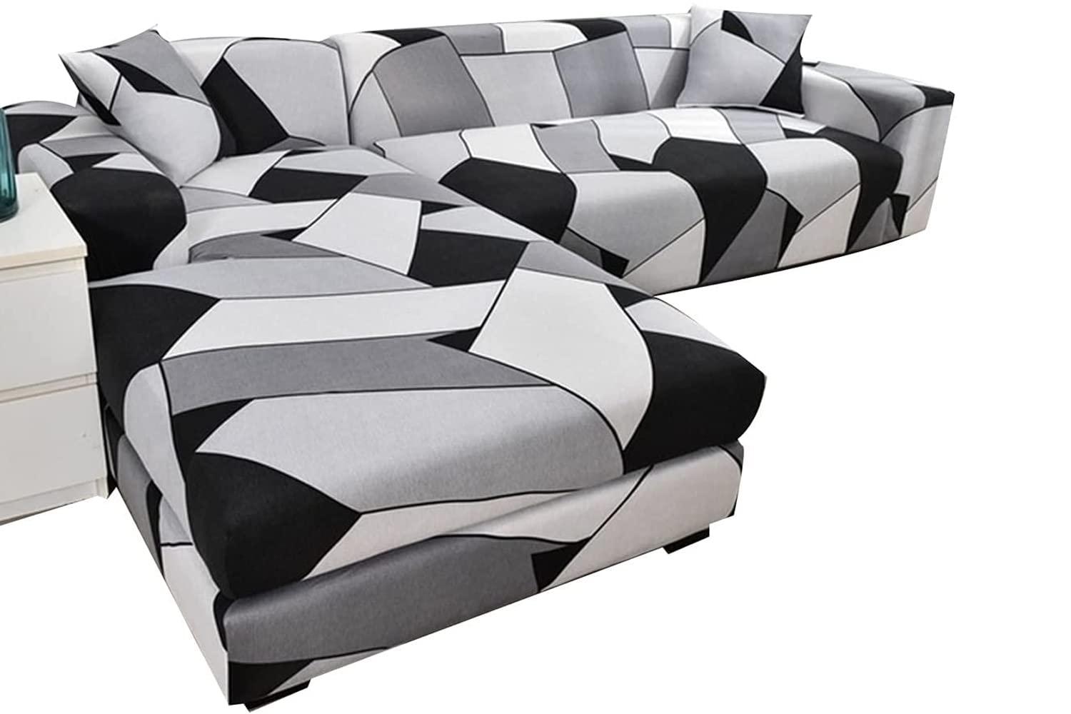 Vỏ ghế sofa có thể mở rộng trong vải spandex trong hình dạng của ghế sofa 3 với dây đeo đàn hồi, vỏ sofa, bảo vệ đồ nội thất của trẻ em, vật nuôi