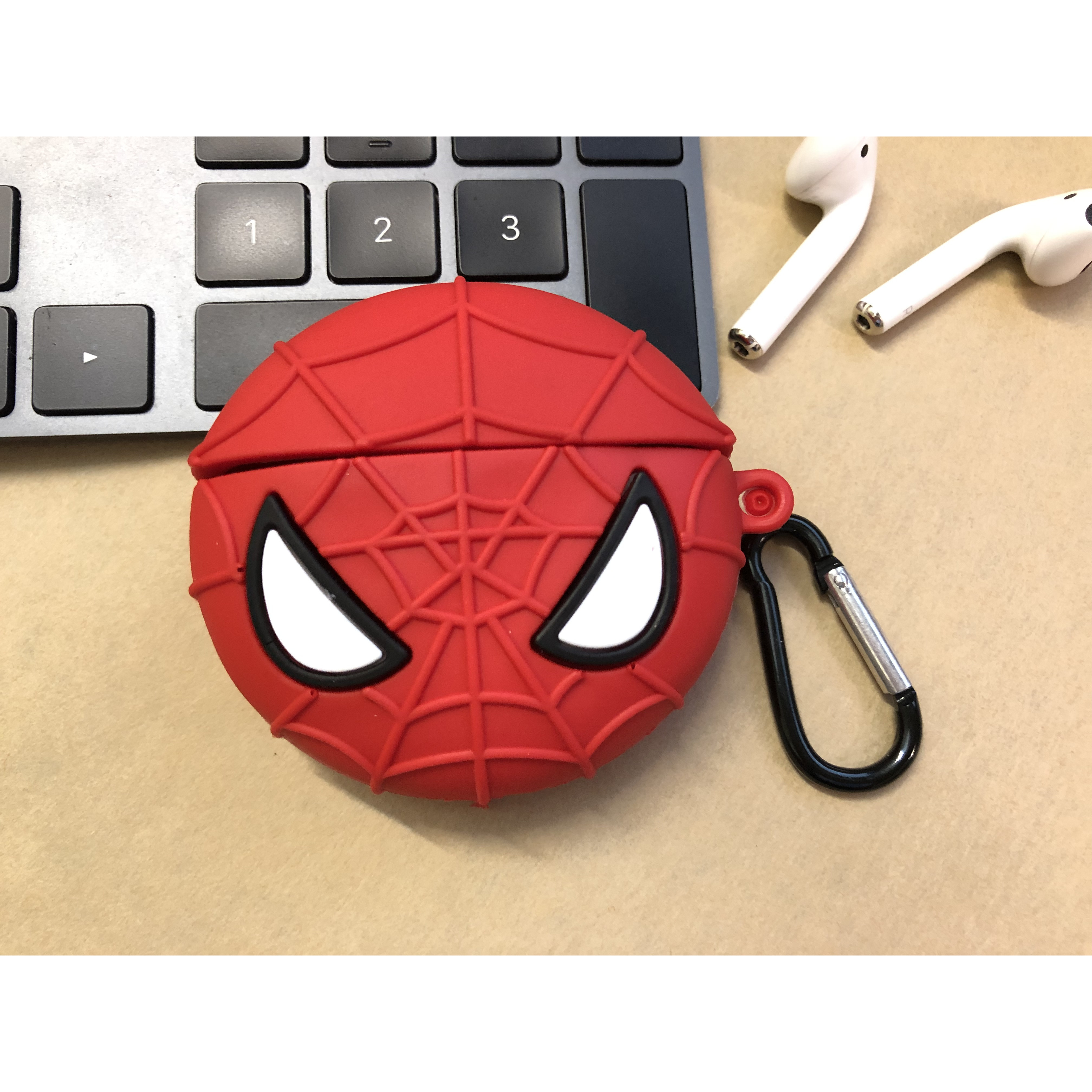 AIRPODS CASE BAO CASE SILICON VỎ ỐP SILICON BẢO VỆ CHO TAI NGHE AIRPODS 1, AIRPODS 2, AIRPODS PRO SIÊU ANH HÙNG AVENGERS HÌNH NGƯỜI NHỆN SPIDERMAN