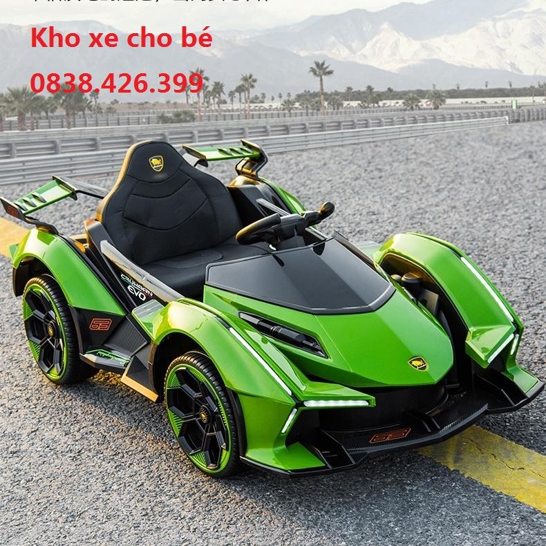 (hỗ trợ ship)Xe oto điện cho bé Lamborghini MG 9188 bản thể thao nhạc đèn LED 2 động cơ bình to 12V kết nối USB