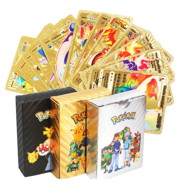 Bộ thẻ bài Pokemon cao cấp các loại 10 thẻ , 27 thẻ , 55 thẻ , mạ vàng bạc , 7 sắc cầu vồng