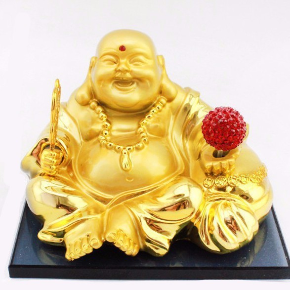Tượng Phật Di Lặc chạy năng lượng mặt trời để bàn làm việc và taplo xe ô tô