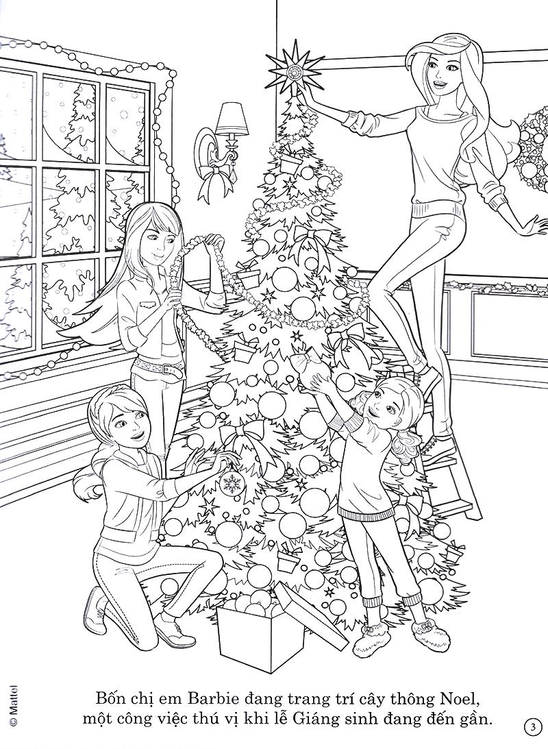 Bộ Sách Tô Màu Khổ Lớn Berbie - 50 Đề Can Bóc Dán Đề Can (Bộ 3 Cuốn)