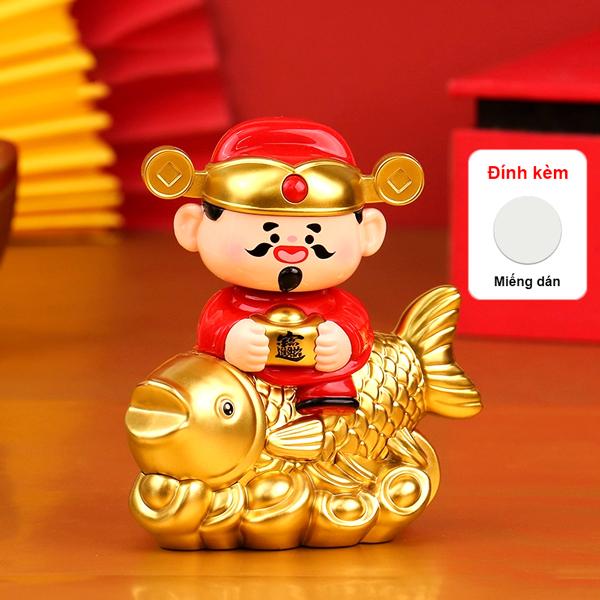 Tượng Thần Tài Cá Lắc - Trang Trí Tết - 8806 - Cá Vàng