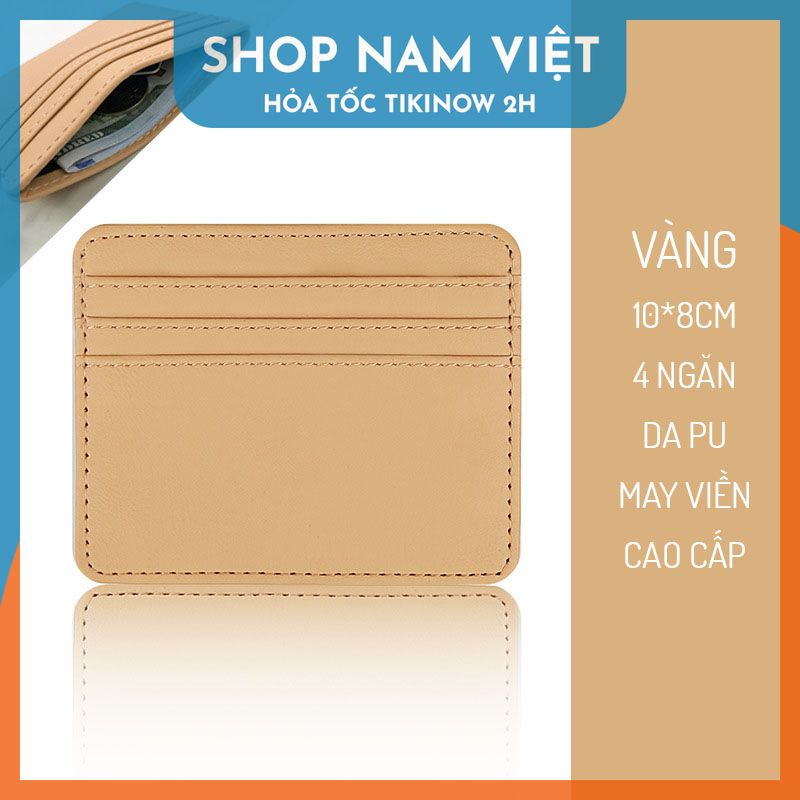 Ví Đựng Thẻ PU 10*8cm 5 Ngăn - Nhỏ Gọn, Tiện Dụng và Thời Trang