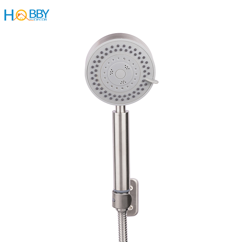 Vòi sen tắm tăng áp 3 chế độ phun kèm dây dẫn giá treo Hobby Home Decor BST1 inox 304 dây sen tùy chọn