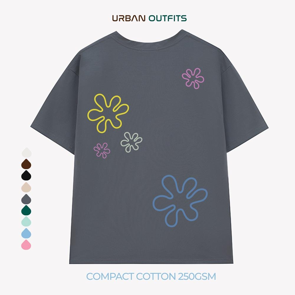 Áo Thun Tay Lỡ Form Rộng URBAN OUTFITS ATO170 Local Brand In Hoa ver 2.0 Chất Vải 95% Compact Cotton 250GSM Dầy