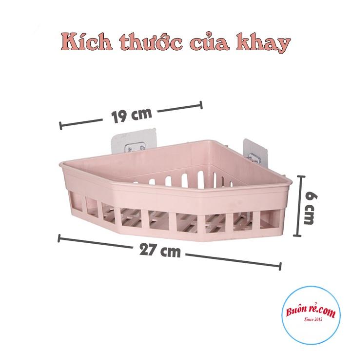 Khay tam giác dán tường Hokori Việt Nhật (5610) đựng vật dụng nhà tắm nhà bếp, Kệ đựng đồ đa năng nhựa PP cao cấp 01620