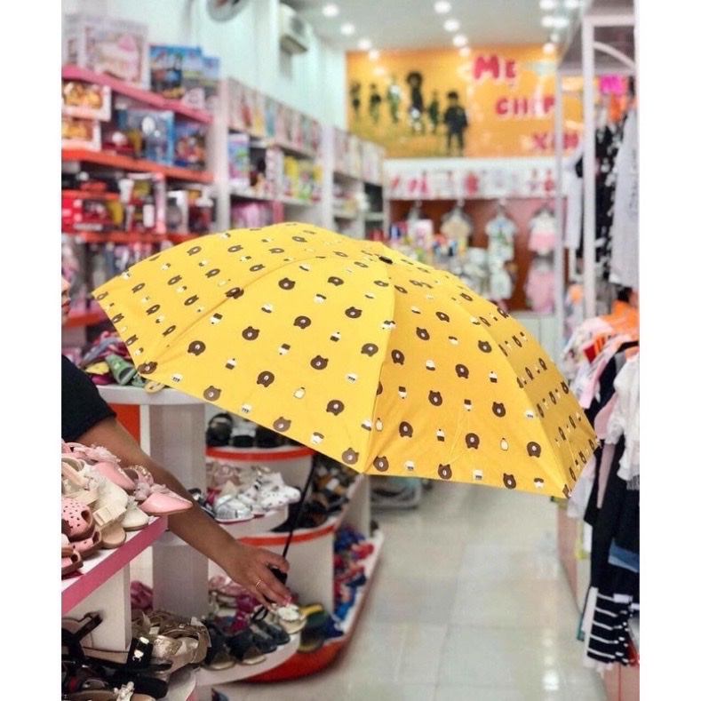Ô dù đi mưa , che nắng vải dù gấp gọn ,chống thấm nước ,chống tia UV , trẻ trung , hiện đại hình gấu dễ thương cute nhiều màu nhỏ gọn dễ dàng mang theo mọi nơi