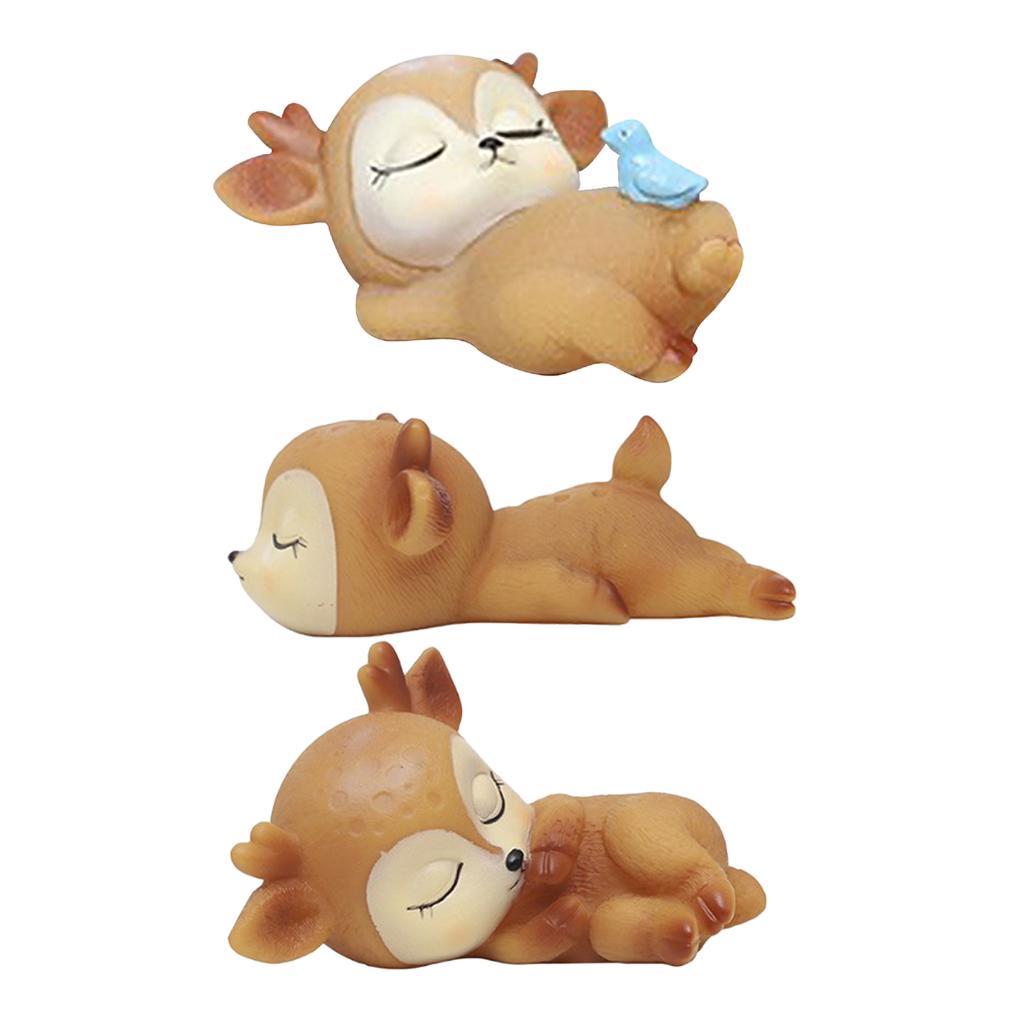 3 Xlovely Rào Đồ Trang Trí Ốp Kawaii Ngủ Động Vật Bé Trang Trí