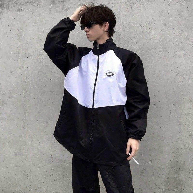 Áo Khoác Dù TMS Ulzzang Nam Nữ Unisex Form Rộng Bomber Jacket