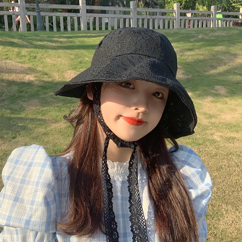 OMEA Ren Nón Nữ Dễ Thương Hoa Người Cá Nón Đi Biển Mùa Hè Áo Có Thể Điều Chỉnh Nơ Rộng Vành Bonnet Thanh Lịch Nón Cao Cấp
