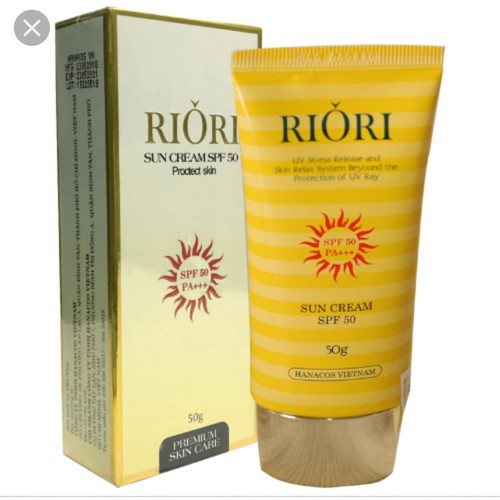 Kem Chống Nắng Riori Sun Cream (50g) Tặng Kèm Vòng Tay Phong Thủy May Mắn