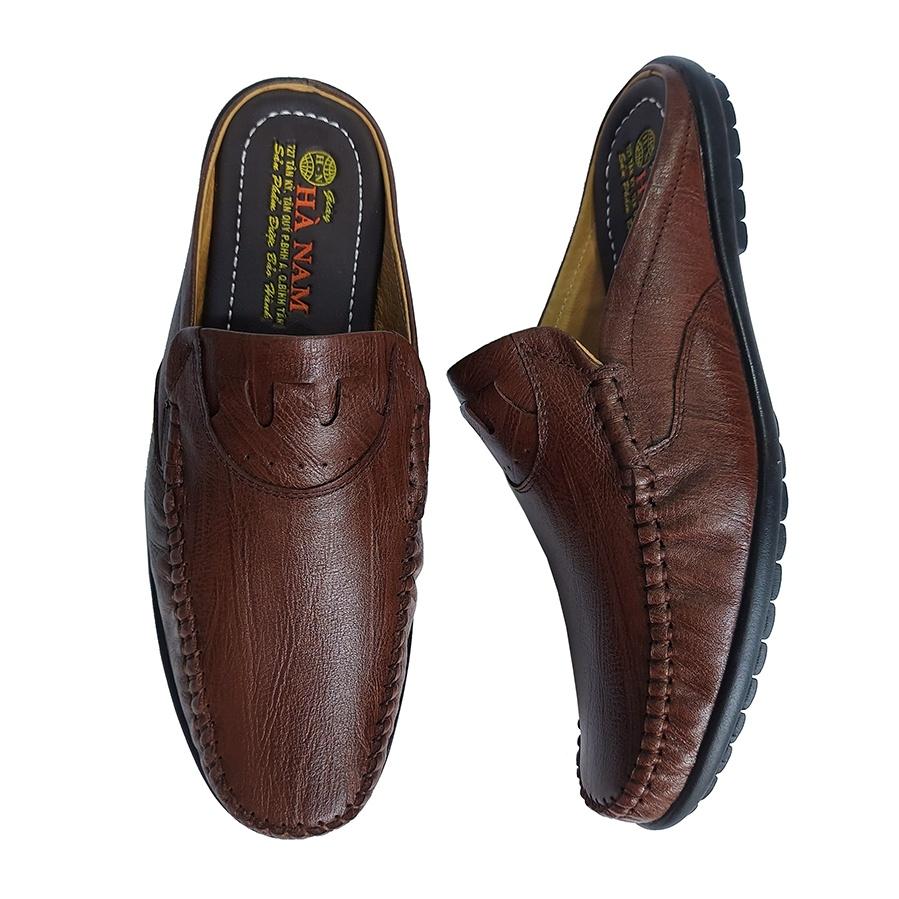 Dép Bít Mũi Nam HÀ NAM Da Bò Thật Cao Cấp GSB2064