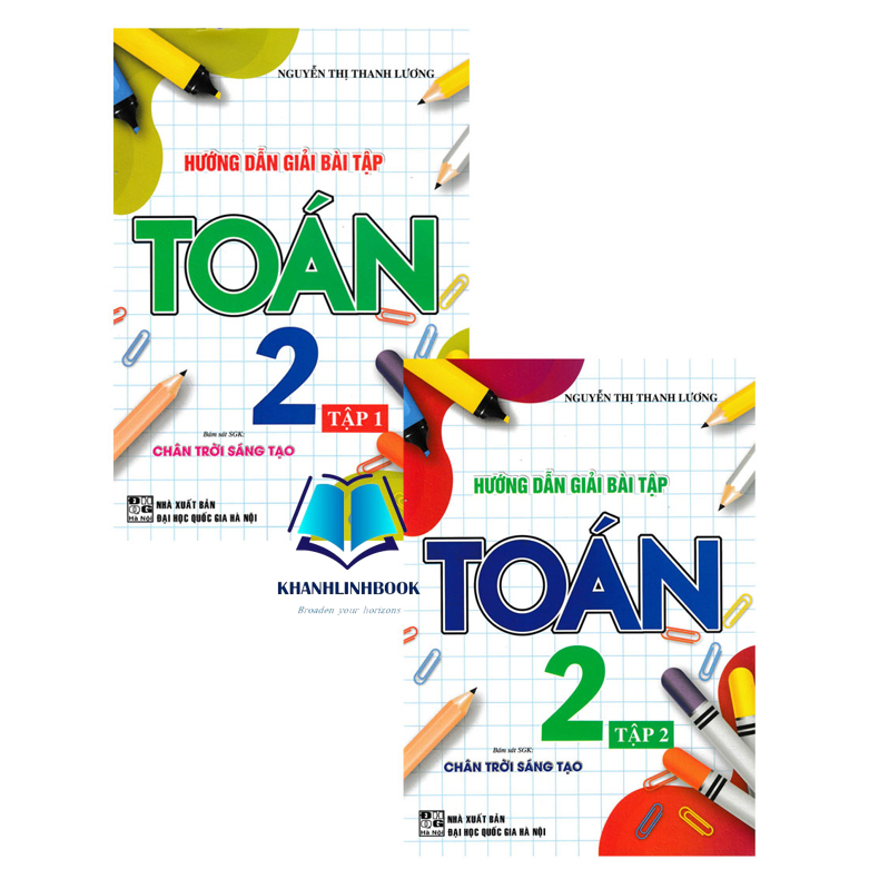 Sách - Combo 2 cuốn Hướng Dẫn Giải Bài Tập Toán 2