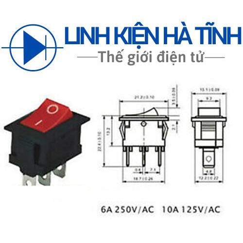 CÔNG TẮC KCD1-101 3 CHÂN 2 CHẾ ĐỘ 6A / 250V 21X15MM