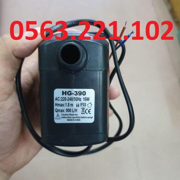 Bơm chìm mini HG-390 220v-16w cho bể cá, quạt hơi nước