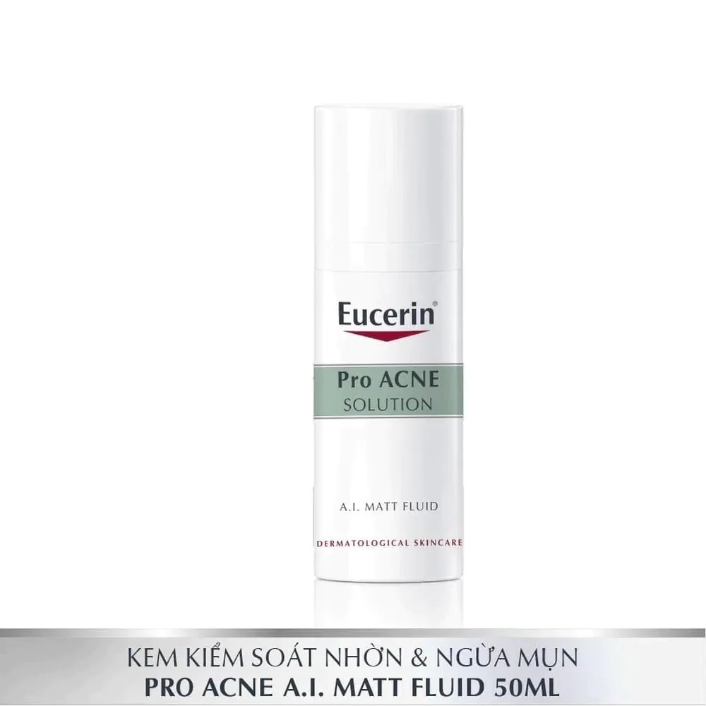 Kem Dưỡng Ẩm, Kiểm Soát Nhờn, Ngừa Mụn Eucerin Matt Fluid