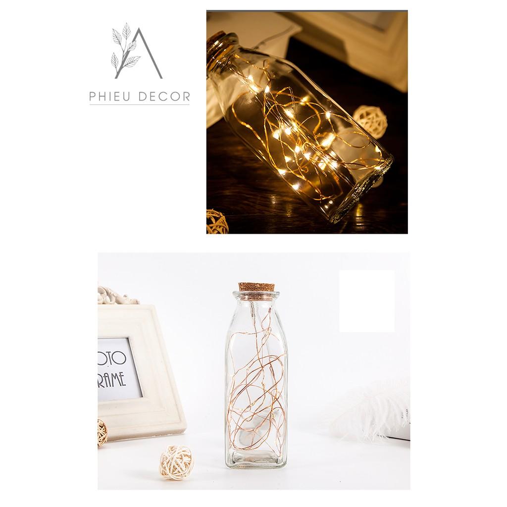 Đèn Fairy Light Kèm Lọ Thỷ Tinh Decor Phòng Ngủ Vintage