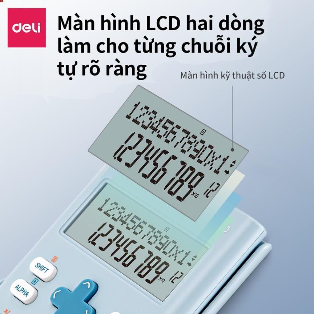 Máy tính kỹ thuật học sinh Deli -Xanh/ Hồng/ Trắng - 1700. Máy tính cho học sinh lớp 5, lớp 6