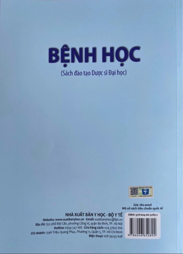 BENITO - Bệnh học (Đào tạo dược sĩ đại học)