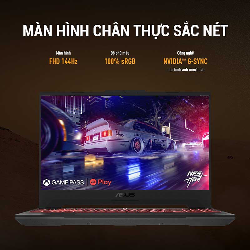 Laptop ASUS TUF Gaming A15 FA507NV-LP046W (Ryzen 7-7735HS | 8GB | 512GB | RTX 4060 8GB | 15.6-inch FHD 144Hz | Win 11| Jaeger Gray) - Hàng Chính Hãng - Bảo Hành 24 Tháng Tại Asus Việt Nam