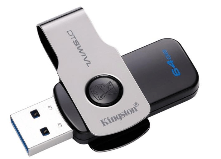 USB Kingston 64GB USB3.0 DTSWIVL(DTSWIVL/64GB) - Hàng Chính Hãng