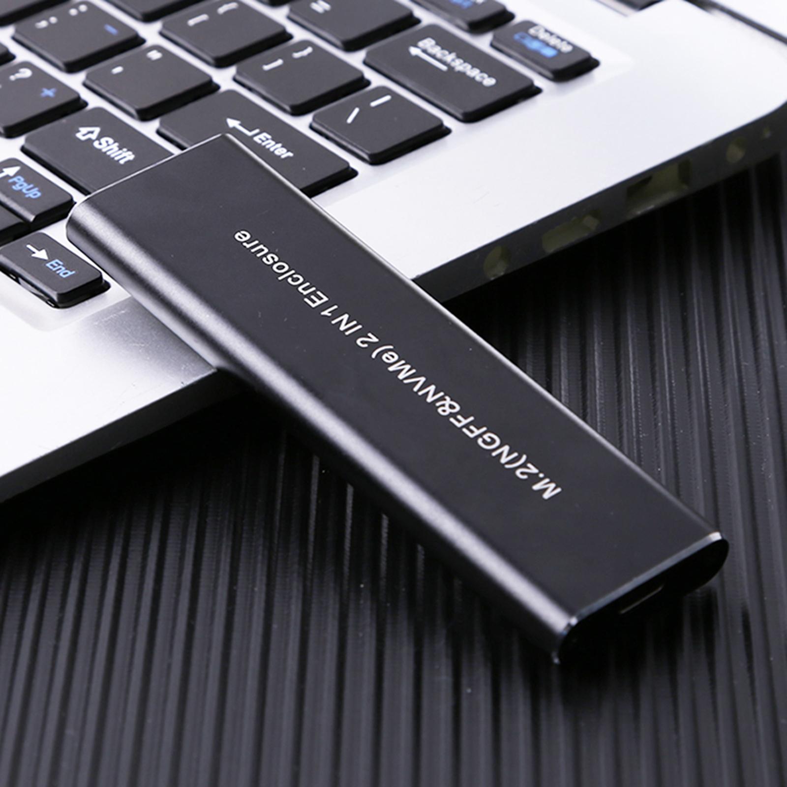 M.2 NVME SSD SATA Enclosure Adapter USB C Case Dual Protocol