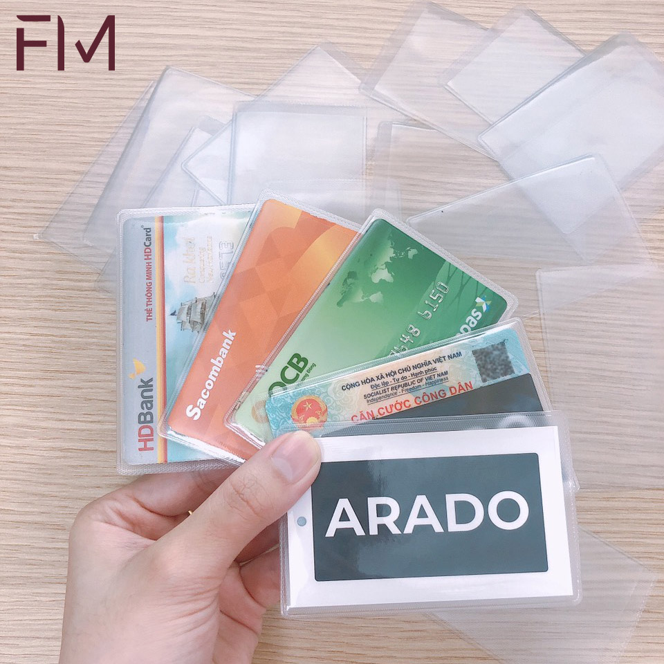 Bao, túi đựng căn cước công dân, card visit, bằng lái xe, thẻ ATM chất liệu nhựa PVC siêu trong siêu dẻo - FMCA057