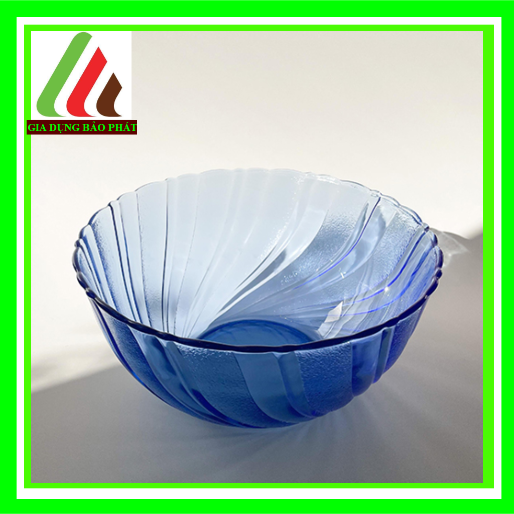 Bộ 2 tô thủy tinh chịu lực Duralex Beau Rigave cao cấp Pháp màu xanh marine 18cm