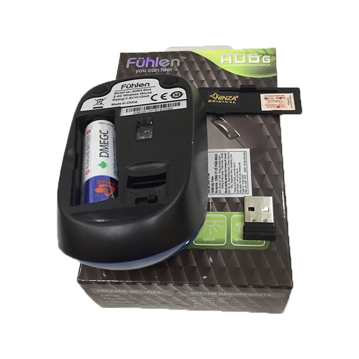 Chuột Không Dây cao cấp Fuhlen A06G - Hàng chính hãng