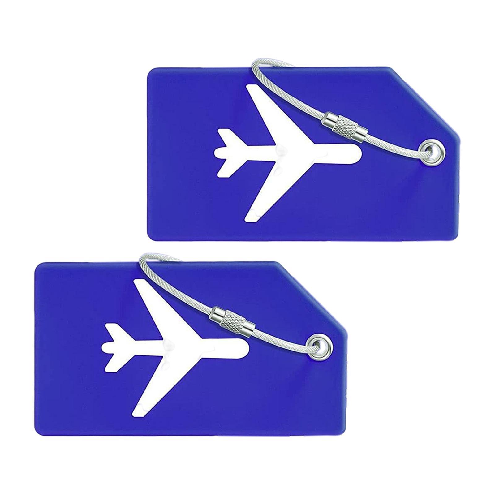 2Pcs Luggage Tags for Suitcases with Name ID Card Portable Suitcase Tag