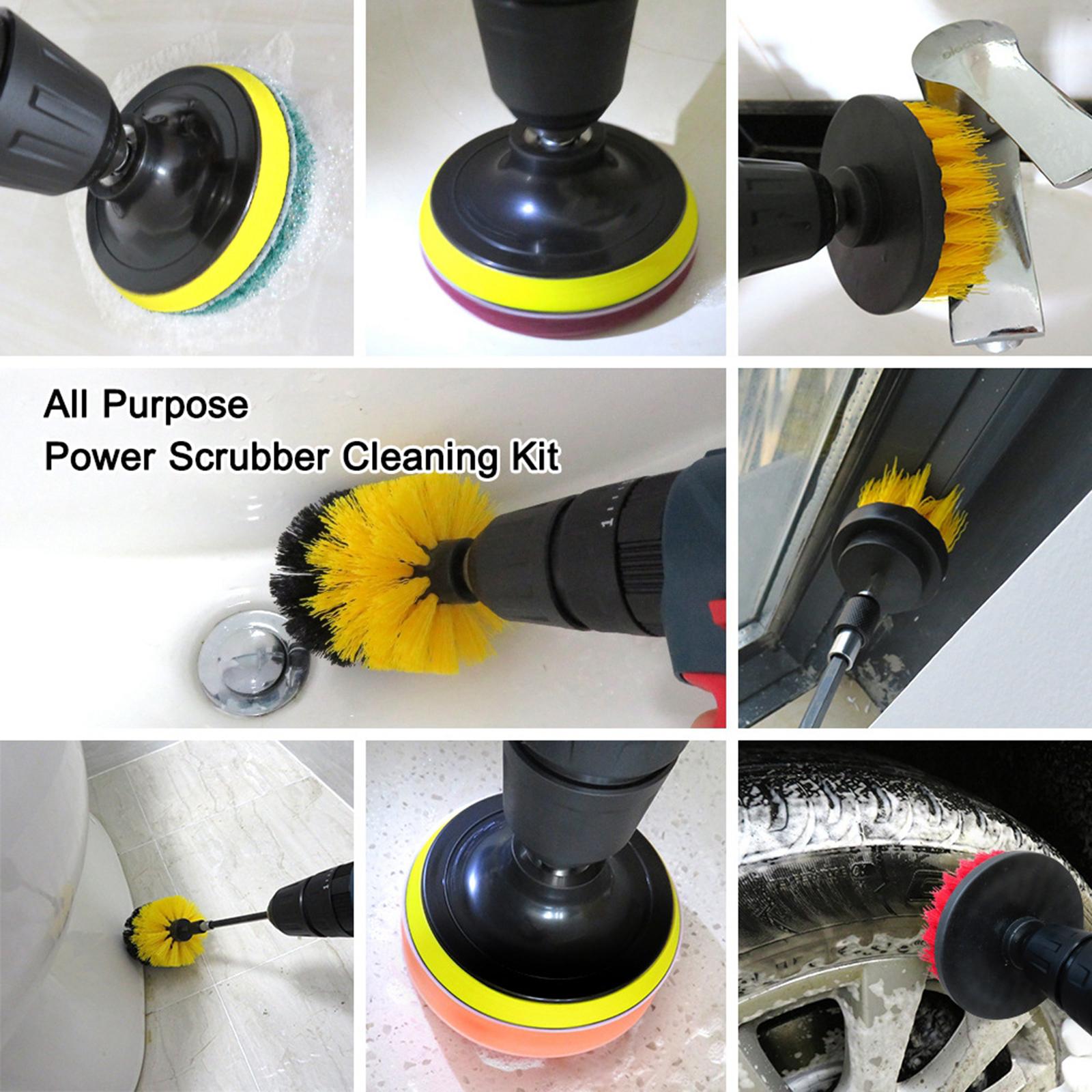 Drill Brush Attachment Set Power Scrubber Cleaning Kit