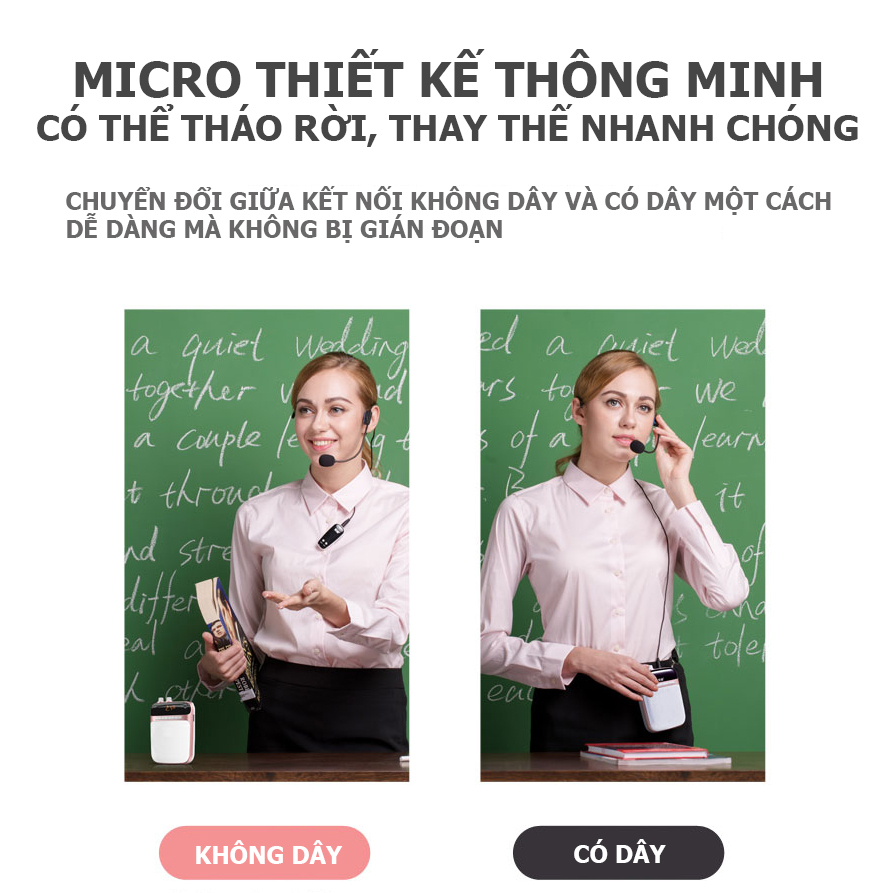 SOAIY S-718 - Máy Trợ Giảng Không Dây , Công Suất 10W, Hoạt Động 12 Giờ - Hàng Chính Hãng