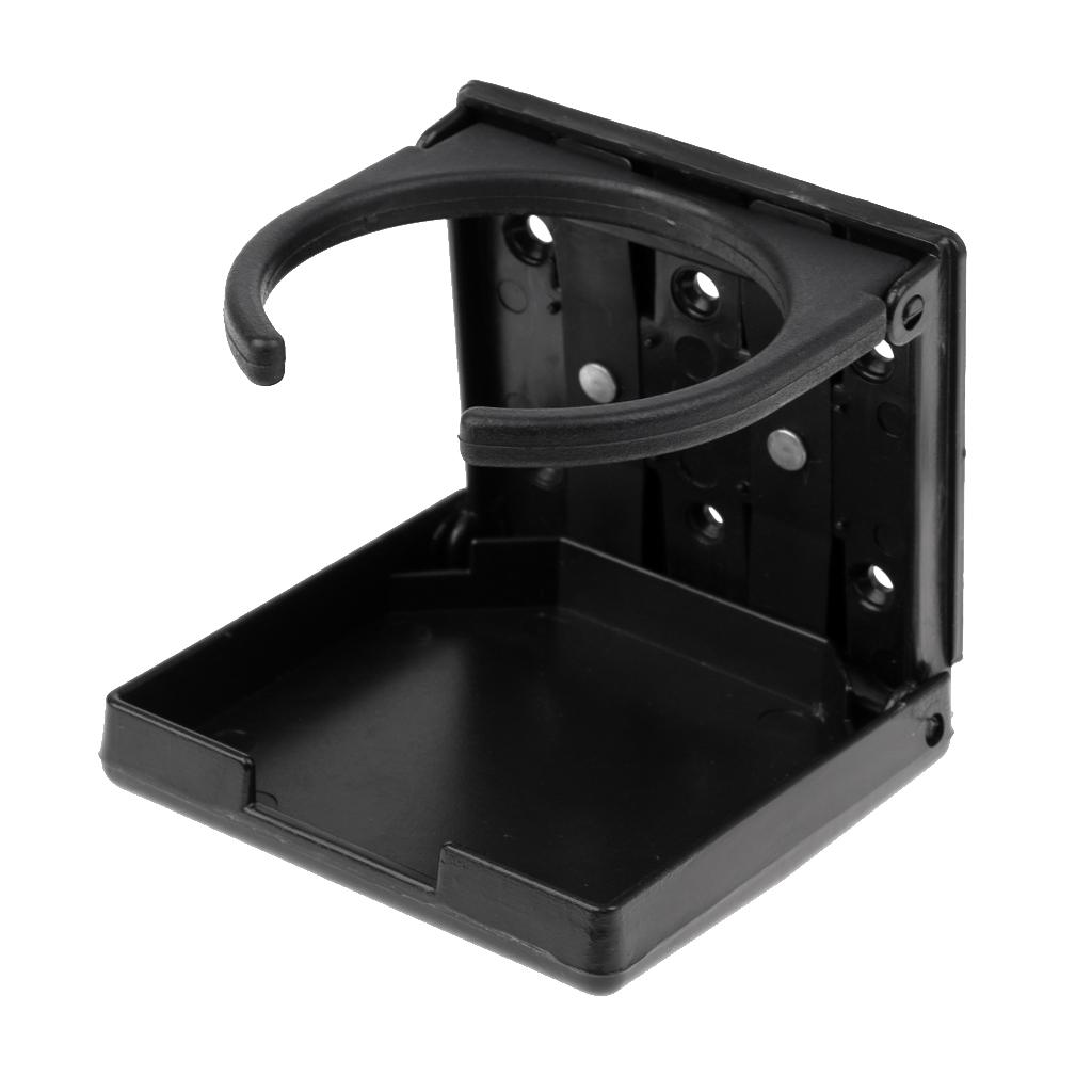 Folding Black Nylon Drink Cup Holder for Marine Boat/Yacht/Caravan/Car/Truck