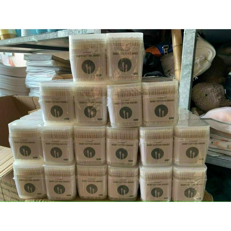 Tăm bông đa năng VCOOOL - Tăm bông lõi giấy 2 đầu VCOOOL - Hộp 200 chiếc