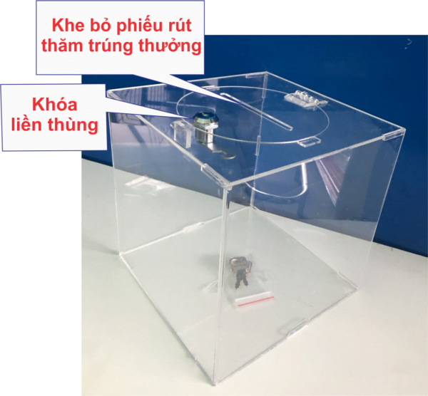 HỘP RÚT THĂM TRÚNG THƯỞNG NHIỀU KÍCH THƯỚC - HỘP RÚT THĂM CAO CẤP TẠI TP.HCM
