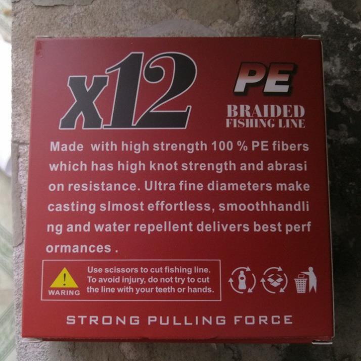 Dây dù câu cá PE X12 PIRATE (12 lõi) 100m Siêu bền Siêu mịn Siêu tải màu xanh lá 2 tầng chống thấm DC-6