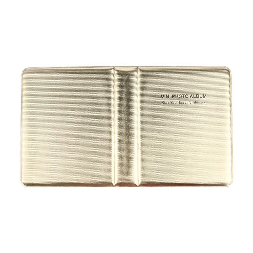 Compatible 64 Pockets Mini Photo Album for Fujifilm Instax Mini 8 8+ 9 25 26 50s 70 90 Film, Polaroid PIC-300 Z2300 Film - Luxury Gold