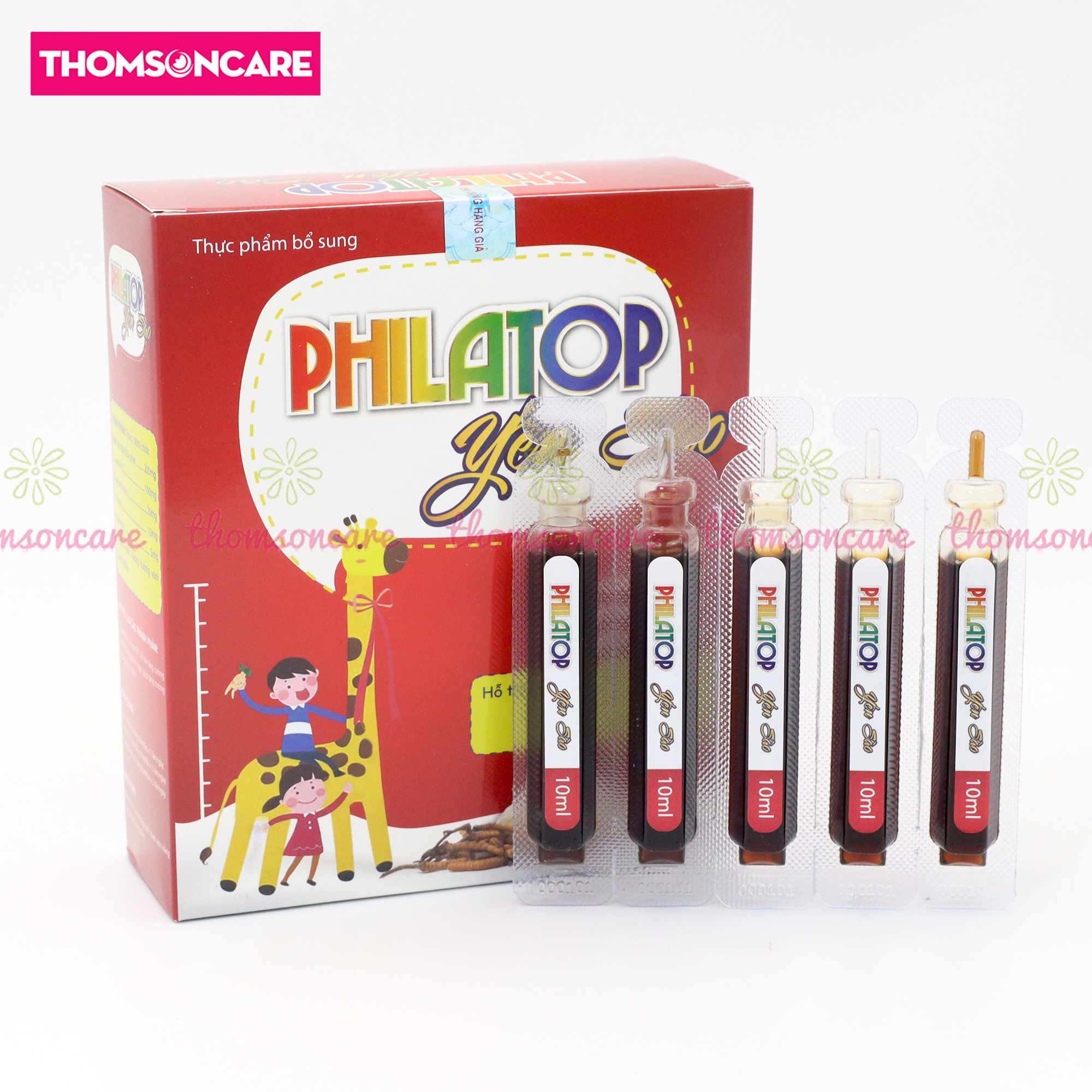 Philatop yến sào con hươu hộp 20 ống- Giúp bổ sung L-Lcystine , vitamin B1 hỗ trợ tăng sức đề kháng, giúp ăn ngon và tăng cường sức khỏe cho cơ thể